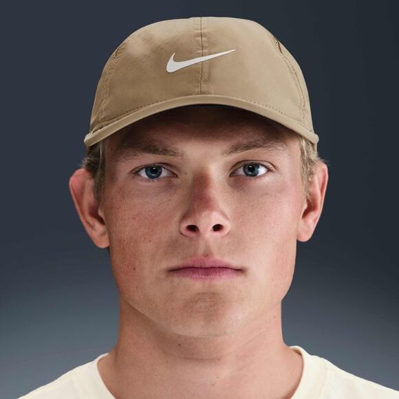 Nike Dri FIT Size L/XL Club Unstructured Featherlight Cap Khaki White FB5682 247 - Picture 1 of 13